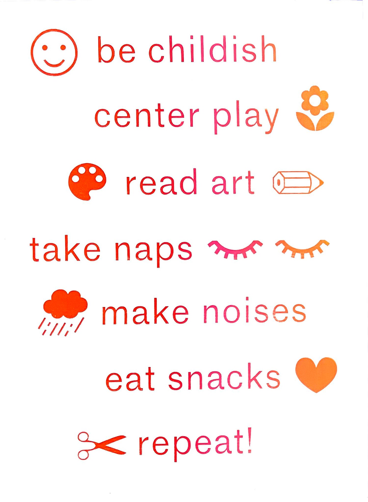 Childish Books Manifesto Print